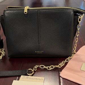 Radley London Black Crossbody Bag with Gold Chain